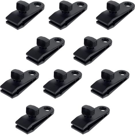 Clips De Bâche - Nylon - Pour Tente Camping Caravane Toile D Ombrage - 10 Pièces (1/5)