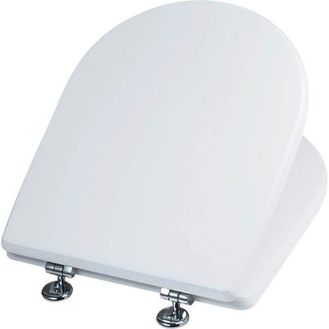 Sedile wc bianco in mdf laccato con chiusura normale (1/4)
