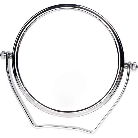 Miroir de maquillage grossissant x10, miroir cosmétique compact sur pied de 15 cm, chromé, rotation à 360° (100 % et 1000 %), miroir de table de haute qualité, TKD3102-10x (1/4)