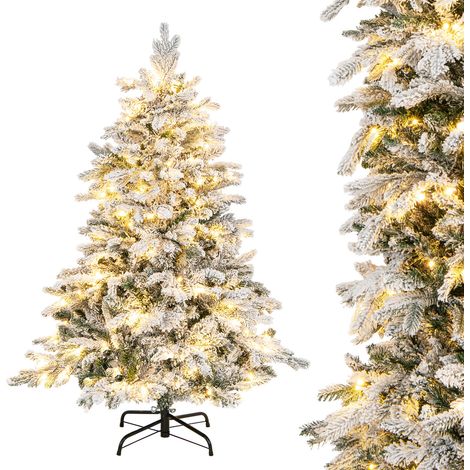 CASART Artificial Xmas Tree Flocked Christmas Tree with 1415 Branch Tips (1/5)