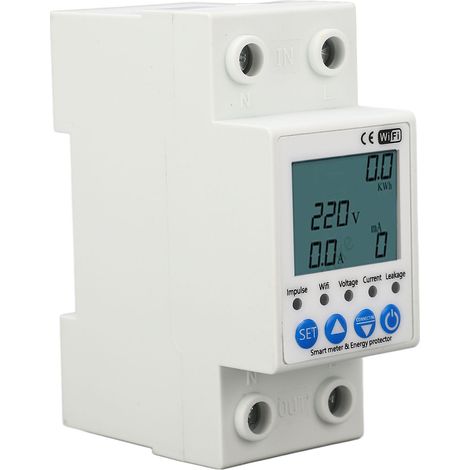 Interrupteur de protection contre les fuites de courant Wi-Fi avec télécommande intelligente et disjoncteur à réarmement automatique, 220 V CA, 63 A (1/5)