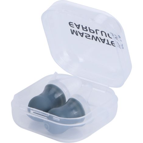 2 Pièces Bouchons d'Oreilles Silicone Imperméables Réduction de Bruit Natation Avion Protection Auditive (Gris L+Boîte) (1/5)