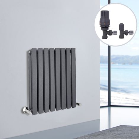 Designer Radiator D Shape Flat Panel Rad Central Heating Rads 600x550mm Double Anthracite (1/5)