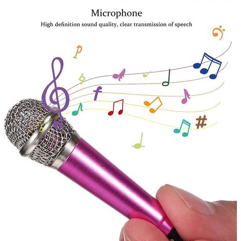 Lot de 5 mini microphones karaoké portables pour l'enregistrement de chants (1/3)