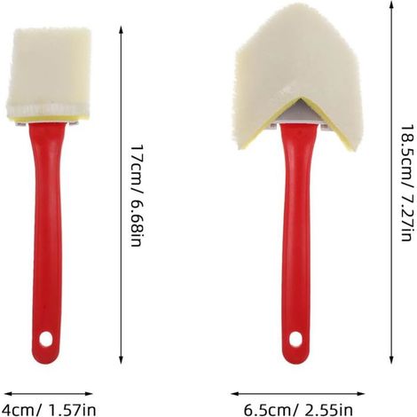 2 brosses peinture angles murs et plafonds, forme triangulaire précise, nylon résistant, pour finitions intérieures et extérieures (1/5)