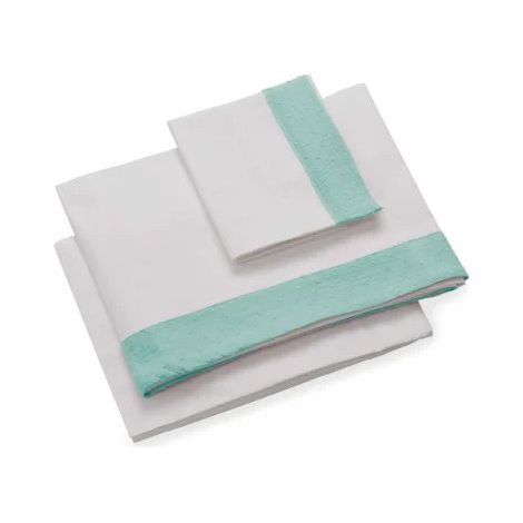 Italbaby Juego de Sábanas Cuna 3 Piezas Plumetì Verde Agua Infinito