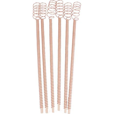 6 Pièces Piquets Électroculture 12 Pouces en Bois Naturel avec Bobine de Cuivre Pur pour Potager et Plantes (1/5)