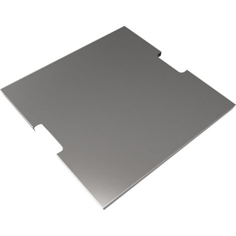 Elementi Edelstahl Abdeckung für Gas-Feuerstelle "Birmingham", silber, 47,2 x 47,2 x 2,5 cm (L x B x H)