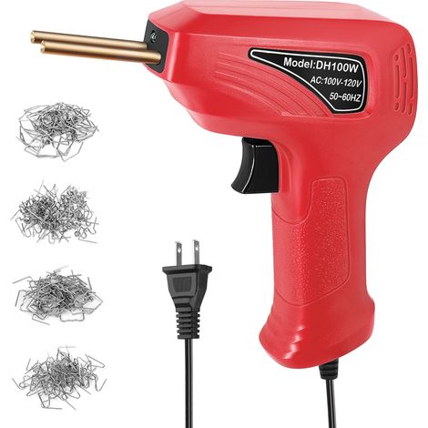 [JAMAIS UTILISÉ]Machine de soudage plastique portable, kit de réparation de fissures de panneaux, agrafeuse thermique, ensemble d'outils de réparation de plastique avec lumière LED. (1/5)