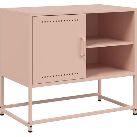 Mobile TV multimediale scaffale per televisione televisore buffet sala da pranzo soggiorno camera da letto rosa 68 x 39 x 60,5 cm acciaio rosa 020028300