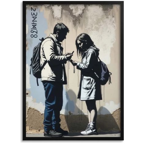 Modernes Poster Bild Grafik Wandbild Schwarzer Rahmen für Jugendzimmer (1/5)