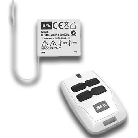 bft récepteur 2 canaux d'intérieur 433 mhz mime ac kit 2611779 r400005 (1/3)