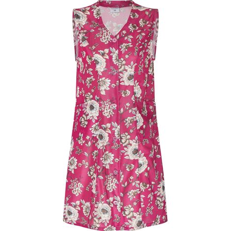 Tablier Multicolore avec Boutons, Pratique et Lavable pour Jardin et Ménage avec Poches Latérales - Style Rétro, Rose fuchsia, L (1/5)