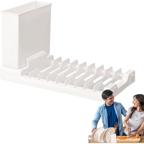 Égouttoir d'évier de cuisine, égouttoir à vaisselle pliable Égouttoir à vaisselle peu encombrant Porte-ustensiles multifonctionnel domestique, support de rangement, accessoires de cuisine (1/5)