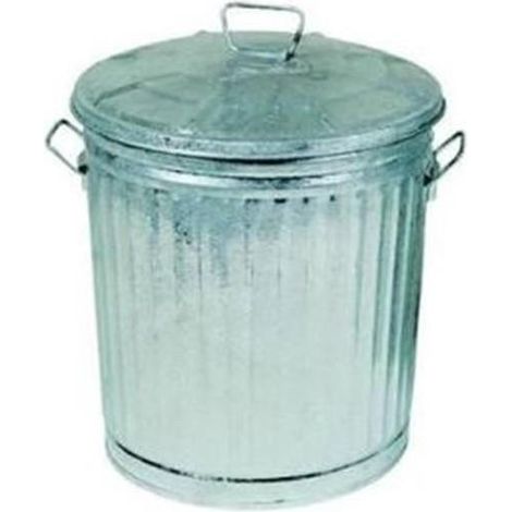 BIDONE SECCHIO IN LAMIERA ZINCATA CON COPERCHIO lt.7 ø cm.23x27h. 219457