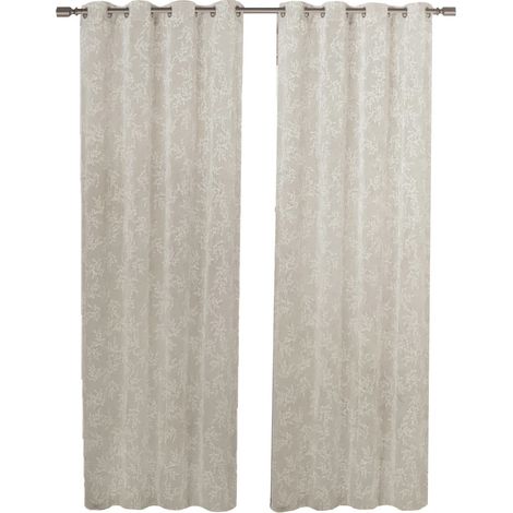 Tende Casa Finestre Porte Interno Coppia 2pz Tessuto Semitrasparente Elegante Moderna Tortora - 140x280 Cm