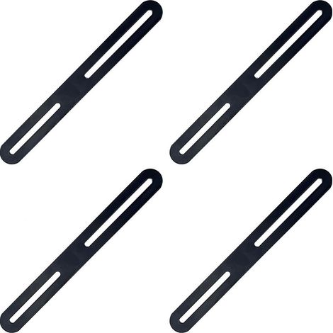 4PCS Plaques d'assemblage Équerres Plate Supports de Fixation Droits Plats - 4 pièces Connecteur de réparation 215×24×3mm Plaques de raccord pour Rejoint la Fixation et Réparation Meuble (1/5)