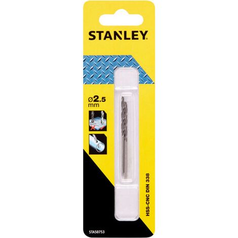 2 forets HSS-CNC pour métal ø 2,5 mm STY-STA50753-QZ (1/2)