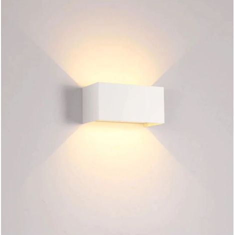 Applique murale extérieure pour balcon étanche super lumineuse led haut et bas double tête 12W blanc (1/5)