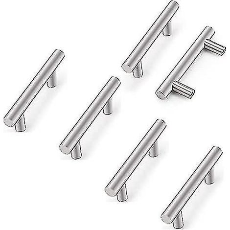 Poignée de porte de placard de cuisine en acier inoxydable, entraxe de 64 mm, poignée en T (1/4)