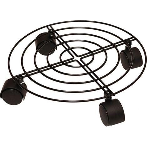 Flower Pot Roller Stand 50kg Load Capacity Rust Prevention Iron Easy to Move Plant Caddy with Wheels for Wine Barrels (1/5)