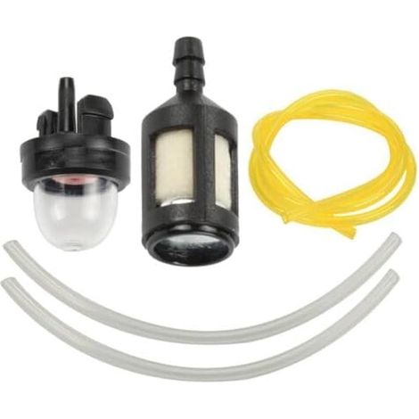 Kit de conduite de carburant Kurihina compatible avec 188-512 pour petit moteur Poulan Craftman Zama Ryobi Homelite Hus-Qvarna Tronçonneuse Souffleur Poire d'amorçage Kit de filtre à carburant (1/4)