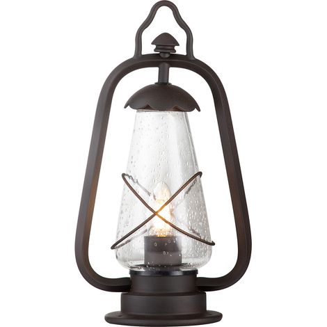 Elstead Miners - Lanterna a Colonna da Esterno 1 Luce Bronzo Antico IP44, E14 (1/5)