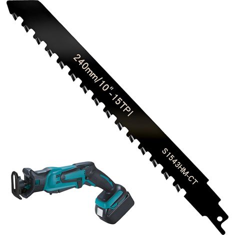 Reciprocating Saw Blade for Stone 240mm Carbide Alloy Saw Blade Cutting Blade for Wood Brick Cement Concrete (1/5)