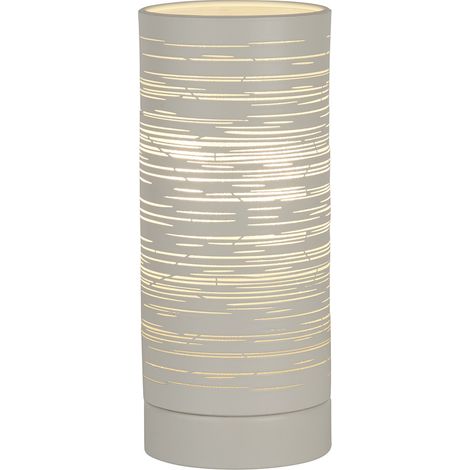 Searchlight Savvy Lampada da tavolo in metallo bianco graffiato (1/4)
