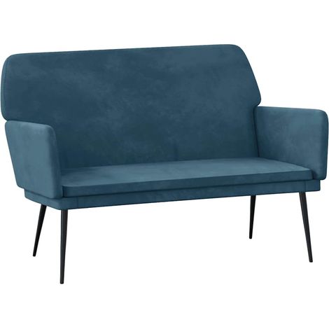 Banc Bleu 108x79x79 cm Velours (1/5)