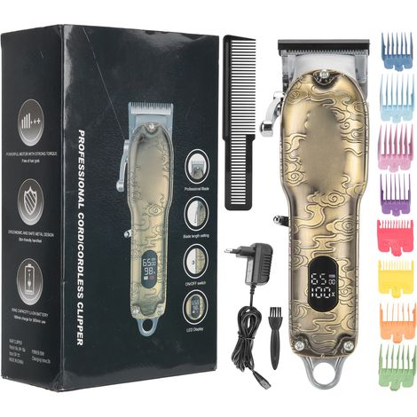 Tondeuse Barbe Homme Professionnelle avec Affichage LCD - Tondeuse Cheveux et Taille-Barbe - Alimentation 110‑240V EU (1/5)