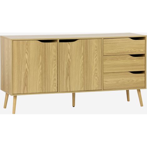 Aparador estilo escandinavo con 2 puertas, 160cm