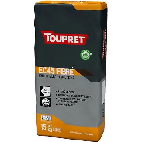 Toupret Enduit Ec45 Fibré Intérieur 15kg - Toupret