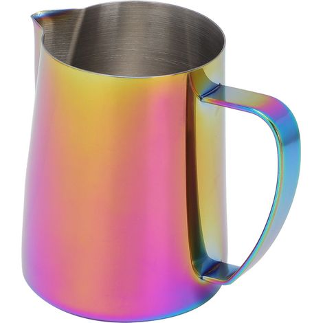 Pichet à café en acier inoxydable titanisé de 600 ml, tasse à mousser le lait pour latte art, coloré (1/5)