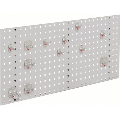 RASTERPLAN Lochplatte B450xL1000mm lichtgrau 12 tlg.RASTERPLAN