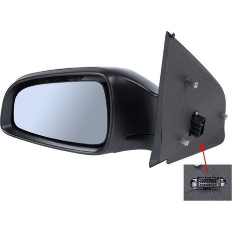 Rétroviseur extérieur électrique chauffant, noir, gauche, pour Opel Astra III H (à partir de 2003). (1/2)