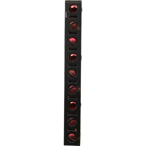 Conjunto de 9 bolas de Navidad de vidrio rojo oscuro brillantes y mate Ø3 cm (1/3)