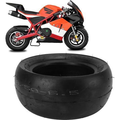 Pneu arrière souple en caoutchouc 110/50-6.5 pouces pour mini moto 2 temps 47cc 49cc (1/5)