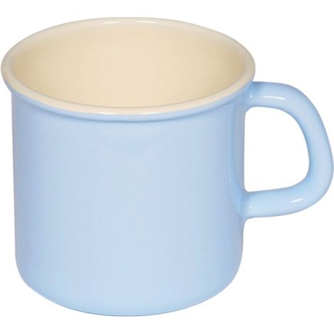 Riess Topf mit Bördel (Becher) Ø9cm 0,5 Liter Emaille Classic Pastell Blau