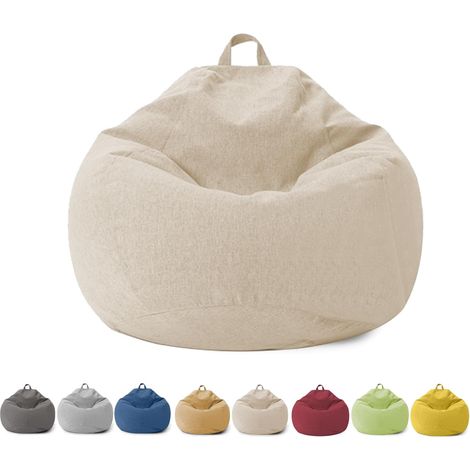 Housse de Pouf sans Rembourrage avec Fermeture éclair - pour Adultes et Enfants - 100 x 120 cm - pour Chambre à Coucher, Bureau, Salon, Terrasse (1/5)
