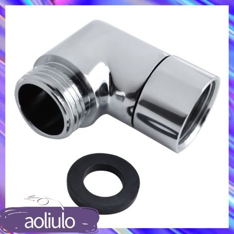 Adaptateur pour douche de tête, coude à angle droit à 90 degrés, raccord pivotant en laiton, connecteur pour pommeau de douche mural, finition chromée, étanche (1/5)