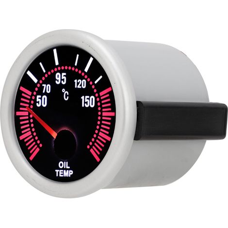 Jauge de température d'huile 52mm 12V avec éclairage blanc, accessoire auto universel, manomètre de compteur pour voiture (1/5)