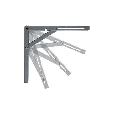 Support d'étagère pliable en acier blanc 400 mm - KS 400 blanc