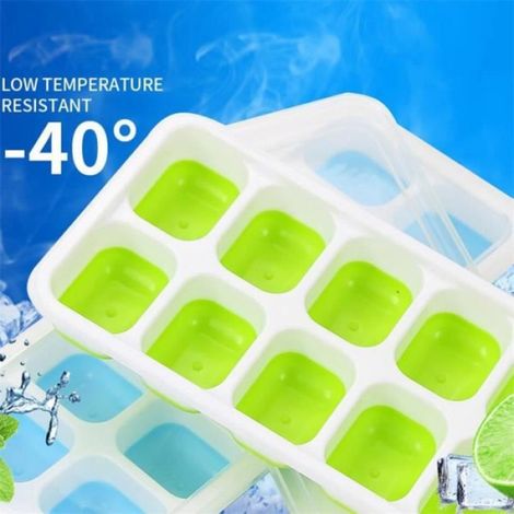 14 Grilles En Plastique Plateau À Glaçons Moule avec Couverture Claire Été Crème Glacée Maker Moule À Fruits Cube Moules Plaque Non (1/4)