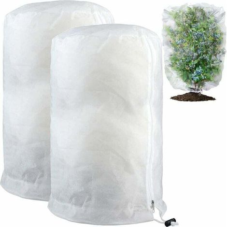 XVX Lot de 2 Housses de Protection pour Plantes d'Hiver avec Cordon de Serrage et Fermeture Éclair Réutilisables en Polypropylène pour Plantes d'Hiver 240x200cm (1/4)