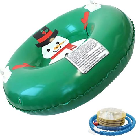 Luges d'hiver de type lourd avec pompes de gonflage rapide, design pliable portable pour neige, plage, herbe, aventures, durable, tube d'hiver (1/4)