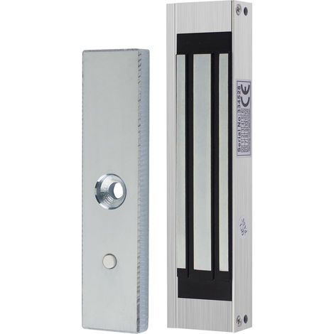 Imperméable Serrure électrique magnétique 180 kg 350 lbs verrous électromagnétiques DC 12V pour système de contrôle d'accès, Contrôleur hôte, Serrures d'accès, Mode NC, Surface Brossée (1/5)