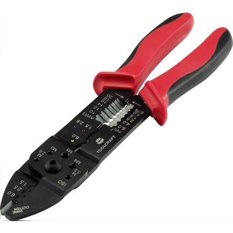 TOOLCRAFT PLC-4131 TO-6680946 Pinza a crimpare e spelacavi 1.5 fino a 6 mm² (1/5)