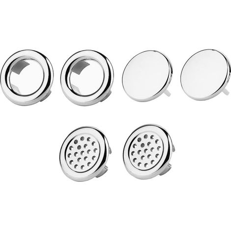Set di 6 anelli di troppo pieno per lavabo, copertura per troppo pieno, anello di troppo pieno per lavabo, copertura per troppo pieno con foro rotondo per lavabo, per vasca da bagno, lavabo (3 modelli