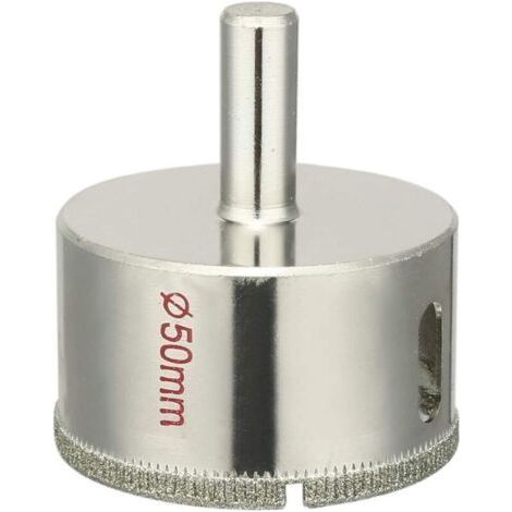 sourcingmap Foret scie cloche revêtus de diamant 50mm Trépan pour verre carreaux céramique marbre roche porcelaine (1/4)